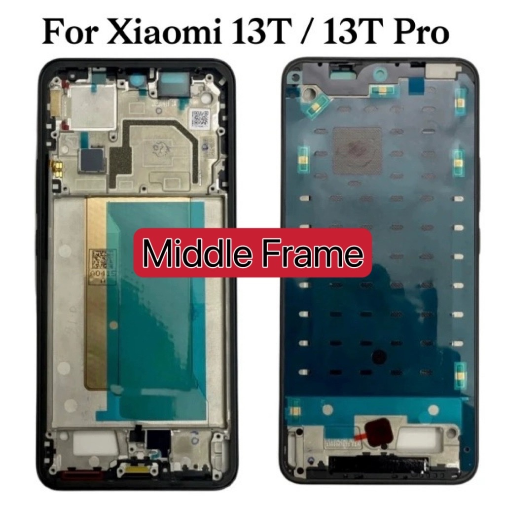 สําหรับ Xiaomi 13T/13T Pro ด้านหน้ากรอบกลางแชสซีด้านข้างอะไหล่ซ่อมกรอบด้านหน้า