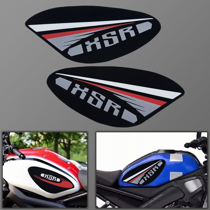 เหมาะสําหรับ YAMAHA XSR155 XSR700 XSR900 รถจักรยานยนต์ยางสติกเกอร์กันลื่นสติกเกอร์ด้านข้างถังน้ํามัน