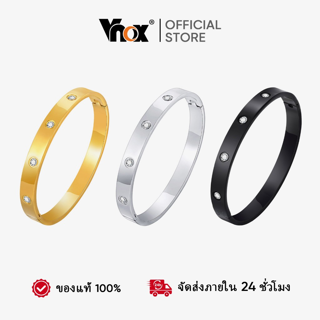 Vnox กำไลข้อมือสแตนเลสสีดำ พร้อมลูกปัด Zircon และคริสตอล ขนาด 10 พิ้น สำหรับผู้ชาย คลาสสิกและไม่เปลี่ยนสี เมื่อเวลาผ่านไ