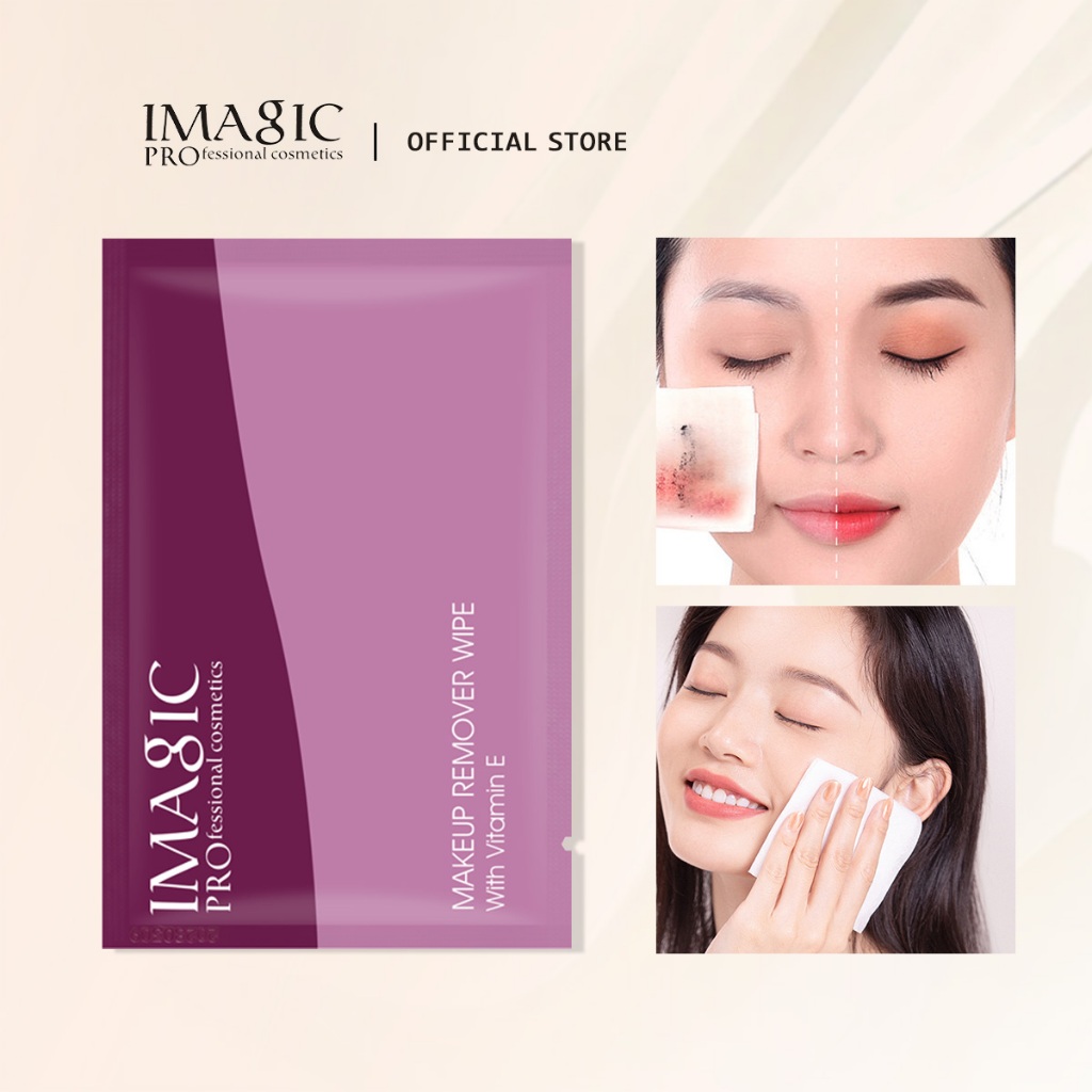 Imagic แผ่นเช็ดเครื่องสำอาง แบบพกพา
