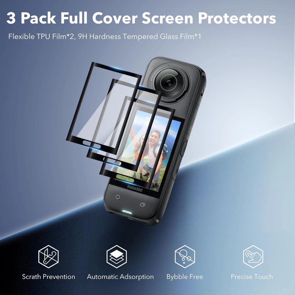 Insta360 X5 อุปกรณ์เสริมInsta360 X5 เคสป้องกัน/กระจกนิรภัยป้องกันหน้าจอ/ฝาครอบเลนส์ thumbnail 3