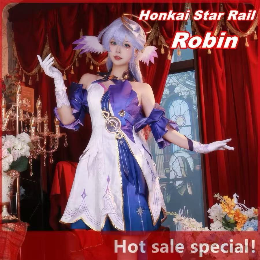 【HX-YAO】Robin cosplay Anime Costumes Honkai Star Rail คอสเพลย์เกมอะนิเมะเครื่องแต่งกายฮาโลวีน