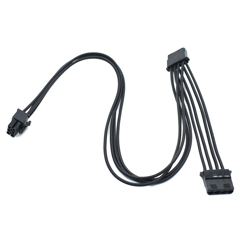 16AWG สายถัก PSU 6PIN to Sata/IDE 4P สําหรับ ASUS ROG THOR STRIX 1200W 1000W 850W