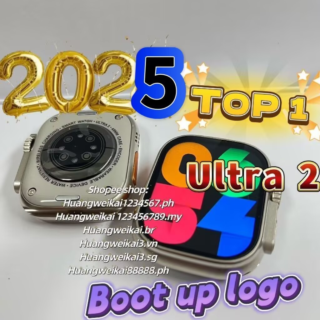 2025 TOP ultra 2 Smart watch Boot up โลโก้ไร้สายชาร์จแบบเต็มหน้าจอ 2.5 นิ้วบลูทูธโทร VS hk10 pro max