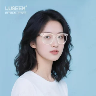 LUSEEN แว่นตากรองรังสี และเปลี่ยนสีได้ กรอบทรงสี่เหลี่ยม สำหรับผู้ชายและผู้หญิง AG2284