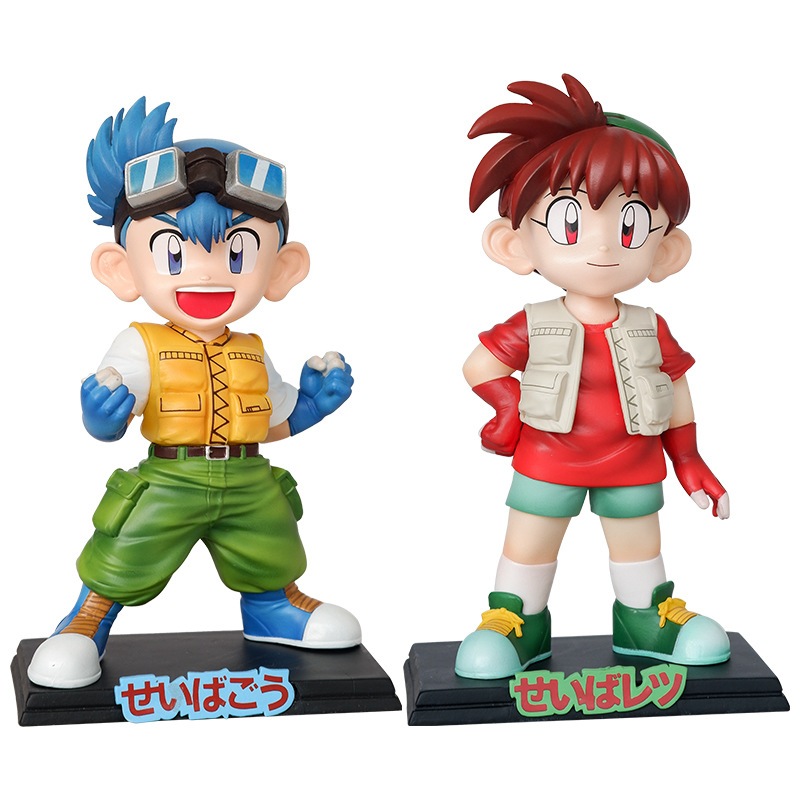 อะนิเมะ Bacusō Kyodai Lets & Go Action Figure ของเล่น 14 ซม.Star Horse Hao Star Horse Lie Figurine Gk รูปปั้นอะนิเมะเครื่องประดับ