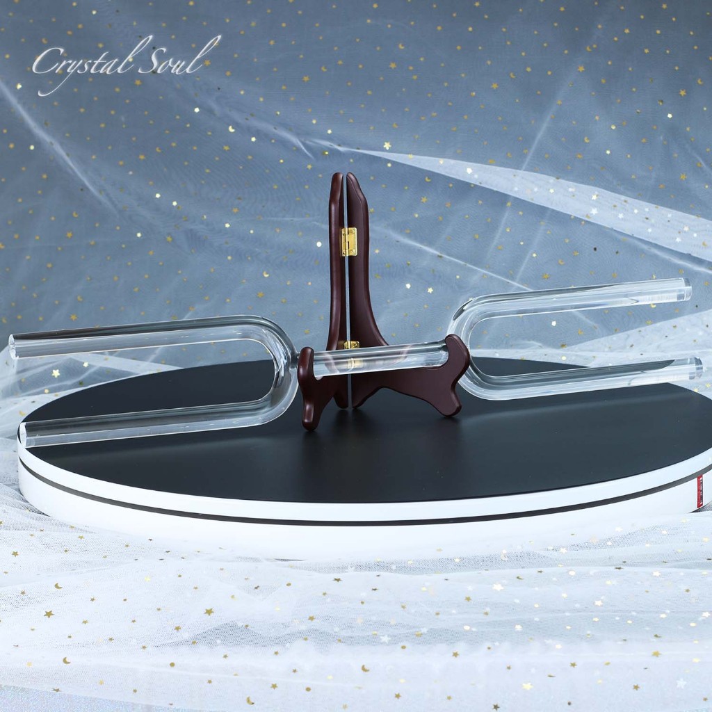 Crystal Soul Double-Headed Tuning Fork 432Hz Customizable Size Color Tone โปร่งใสส้อมเสียง ใช้สำหรับ