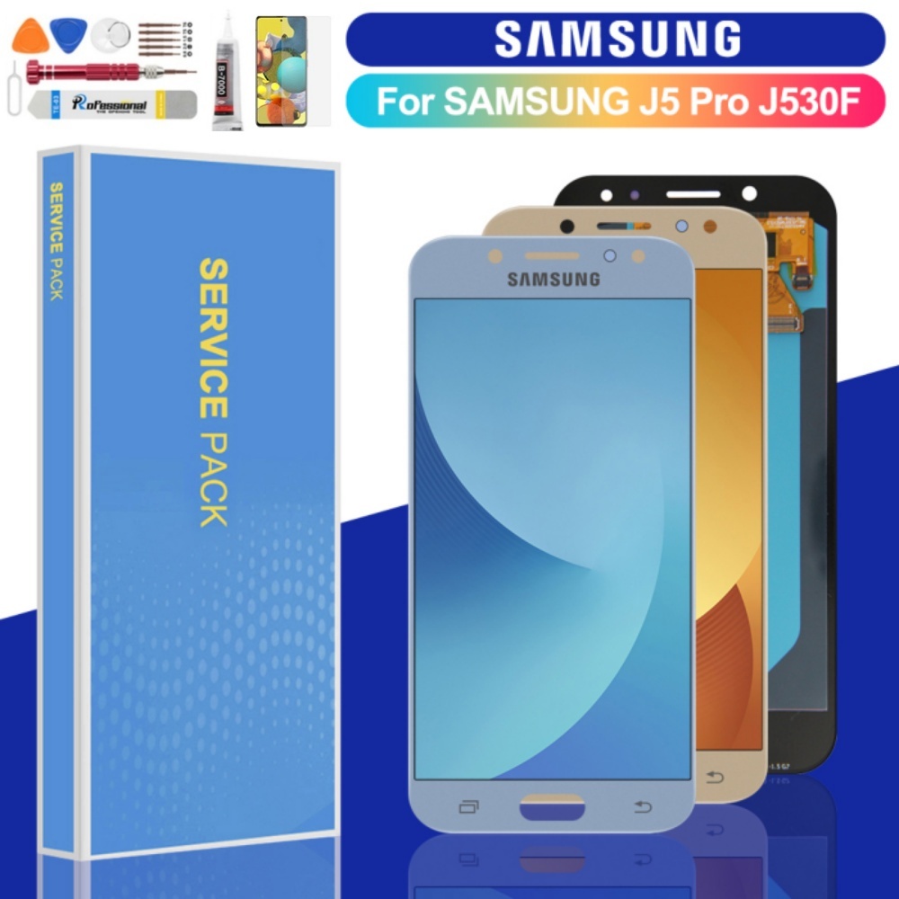AMOLED Samsung Galaxy J5 Pro 2017 J530 J530F LCD Touch Screen Digitizer Assembly Parts