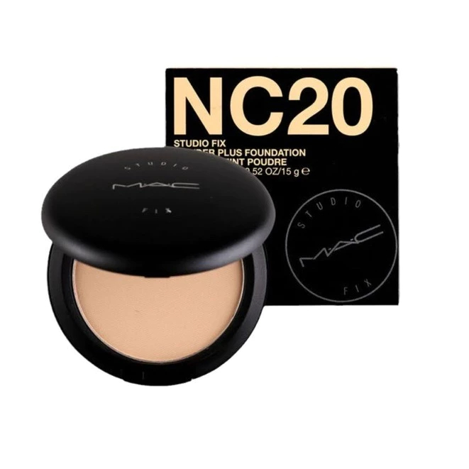 24HR Matte Full Coverage Powder Foundation NC20 สีขาวงาช้างสําหรับ MAC