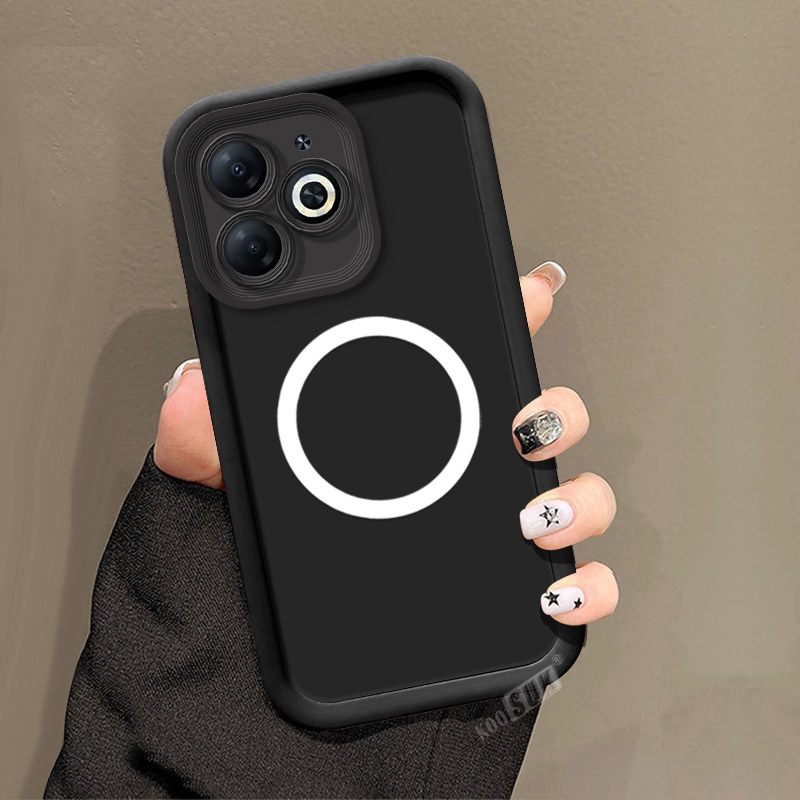 ปลอกสําหรับ ITEL A70 A80 A90 A6610L แผ่นแม่เหล็กแหวน Matte เคสโทรศัพท์ป้องกันปกหลัง