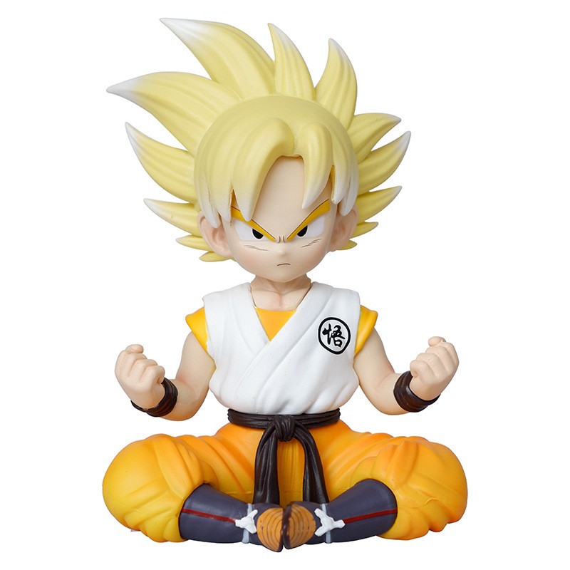 11 ซม.Dragon Ball Z Son Goku ในวัยเด็กนั่งตําแหน่งอะนิเมะรูปรูปปั้นแฟนคอลเลกชันเดสก์ท็อปตกแต่งเครื่องประดับของเล่นของขวัญ ราคา ถูกที่สุด ดีลบีเคเค