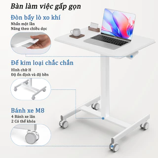 IDLEWAY โต๊ะทำงานปรับระดับได้ โต๊ะปรับความสูง, โต๊ะทํางาน, พกพา, พกพาอัจฉริยะ
