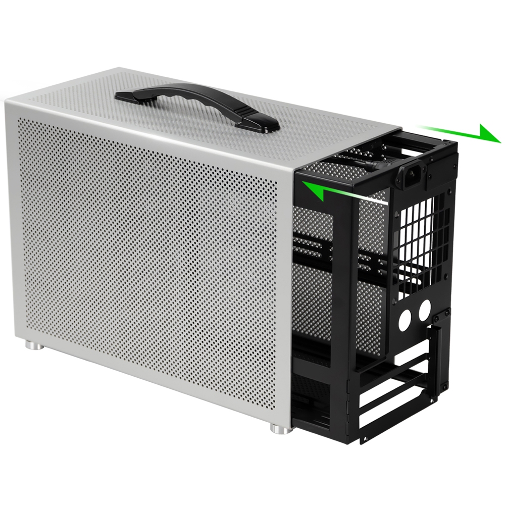 ZZEW/ZZAW MATX D3 อลูมิเนียม Mini ITX คอมพิวเตอร์ PC Case เหมาะกับ MATX/ATX/SFX แหล่งจ่ายไฟ &280 Wat