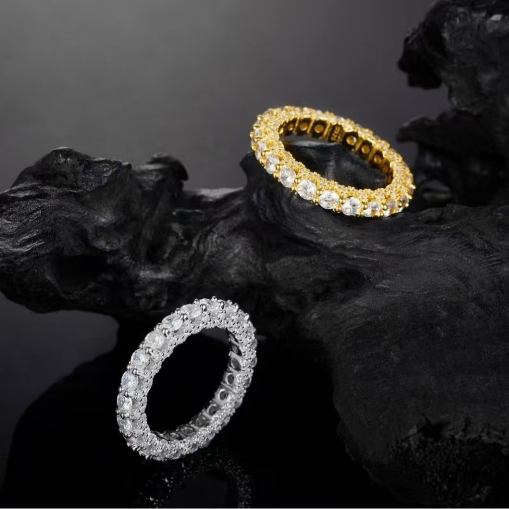 Full 3mm moissanite diamond Eternity moissanite rings