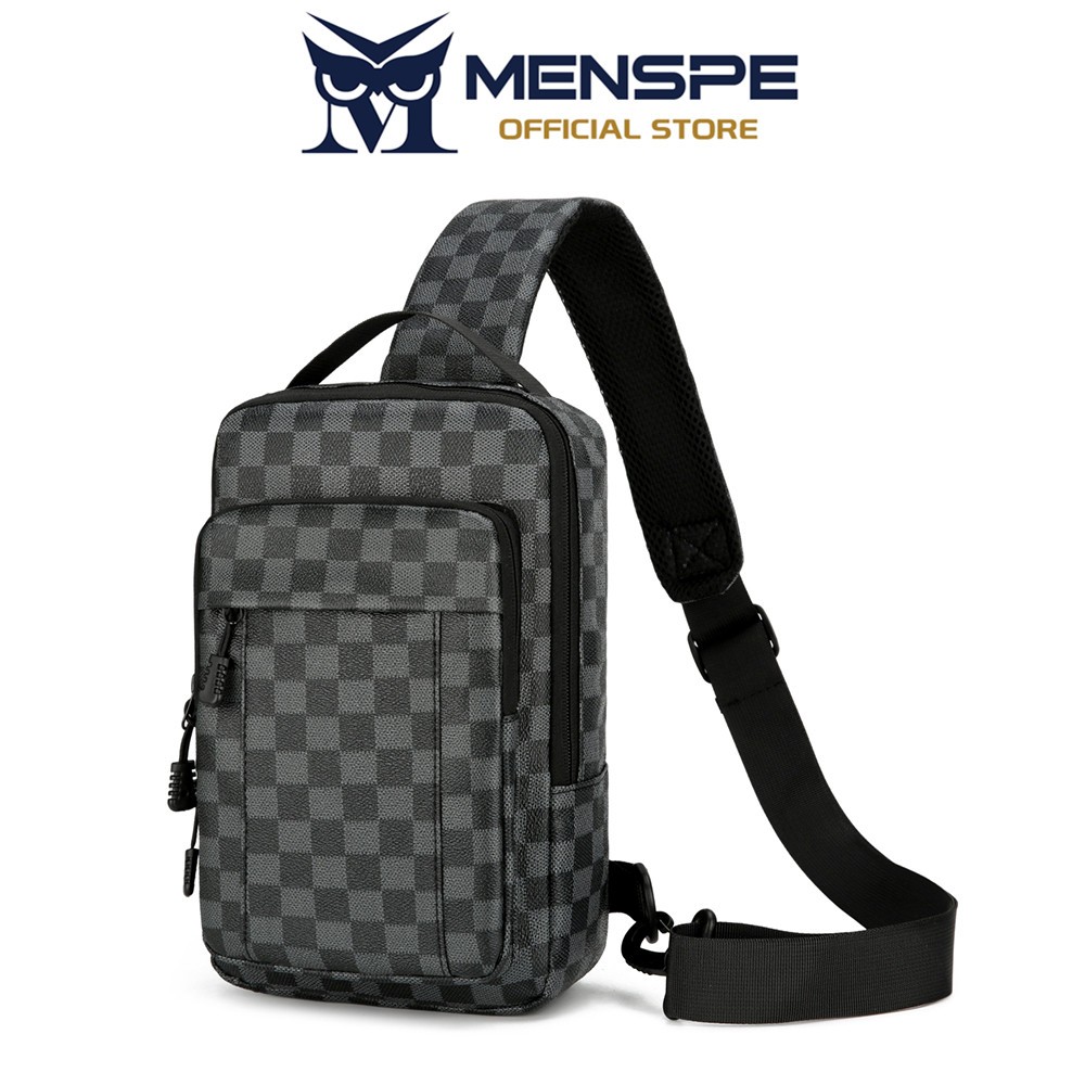 MENSPE กระเป๋าคาดหน้าอกสำหรับผู้ชาย Cross Body Bag Pouch Bags Travel Shoulder Bag Casual Men Chest Bag