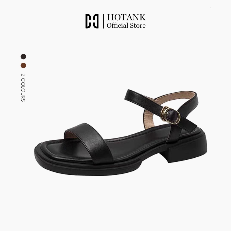HOTANK รองเท้าแตะสตรีทันสมัย รองเท้าแตะแฟชั่น ส้นเตี้ย 3สี กันลื่น สวมใส่สบาย  ไซส์ 36-40