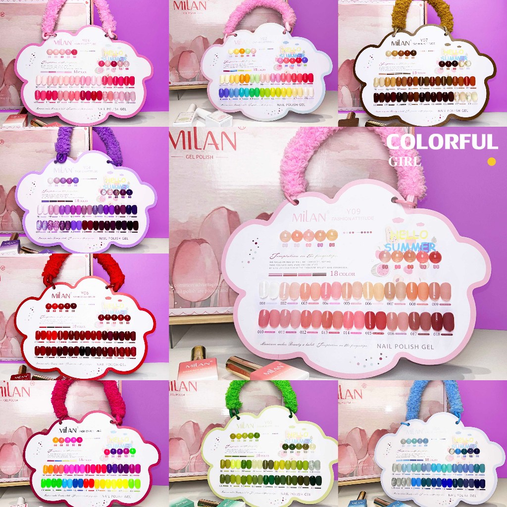 สีเจล Milan New🎉  มาใหม่18สีพาสเทลพร้อมส่งMilan มาใหม่18สีพาสเทลพร้อมส่งMilan มาใหม่18สี แถมชาร์ทสี น่ารัก