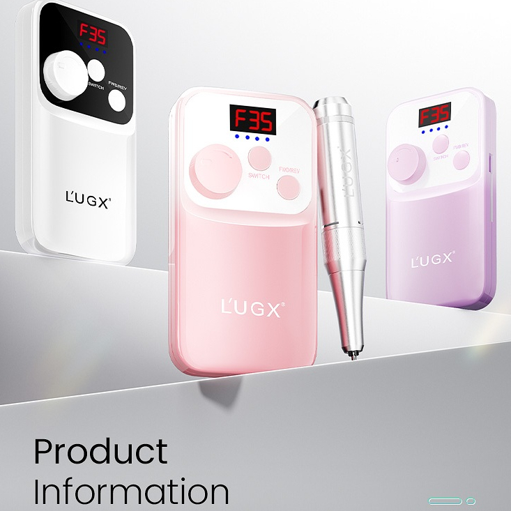 (ไร้สายแบบไม่ต้องเสียบปลั๊กตลอดเวลาค่ะ)⚡L’UGX LG602s ไร้สาย  แบตเตอรี่ในตัว ขาว / ชมพู / ม่วง รอบหมุนสูงสุด  เครื่องเจีย 35000 รอบ 2200mAh
