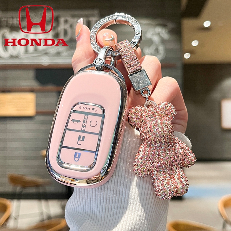 ฝาครอบกุญแจ Honda HRV 2024 เคสกุญแจ TPU Sarung Remote Kereta Honda Hrv Civic อุปกรณ์เสริม 2022 - 202