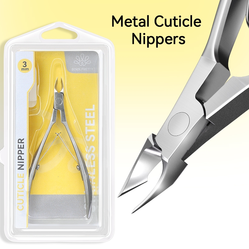 BORN PRETTY Cuticle Nippers เล็บหนังกําพร้ากรรไกร Clippers Trimmer Dead Skin Remover Pedicure เครื่องตัดสแตนเลสเครื่องมือ
