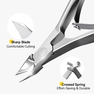 BORN PRETTY Cuticle Nippers เล็บหนังกําพร้ากรรไกร Clippers Trimmer Dead Skin Remover Pedicure เครื่องตัดสแตนเลสเครื่องมือ