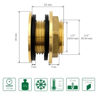 1/2 "3/4" 1 "ชายด้ายทองเหลืองเชื่อมต่อด้ายสวนชลประทานถังน้ําก๊อกน้ําน้ําประปาการเชื่อมต่ออะแดปเตอร์