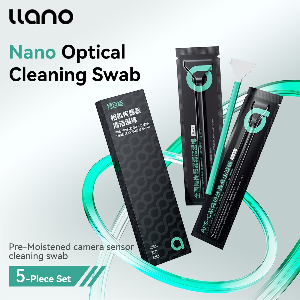 Llano ชุดทําความสะอาดเซ็นเซอร์กล้อง – แท่งทําความสะอาด CMOS/CCD สําหรับ DSLR, APS-C ครึ่งเฟรม, มิเรอร์เลส, การบํารุงรักษากล้องดิจิตอล