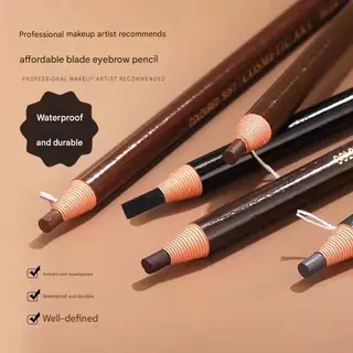 ดินสอเขียนคิ้วกันน้ําสีเครื่องสําอาง Art Microblading Eyebrow Definer Eye แต่งหน้า Non-Fading Hard Lead 12H ติดทนนานธรรมชาติ Smudge-Proof ปากกาคิ้วสําหรับบรรจุ Outlining
