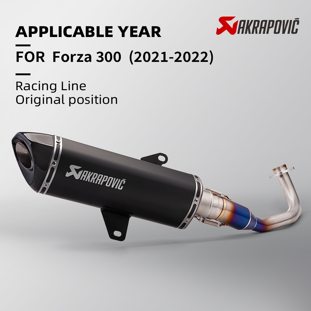 สําหรับ Honda FORZA 300 350 NSS350 FORZA300 FORZA350 รถจักรยานยนต์ไอเสีย Escape ไทเทเนียมด้านหน้า Li