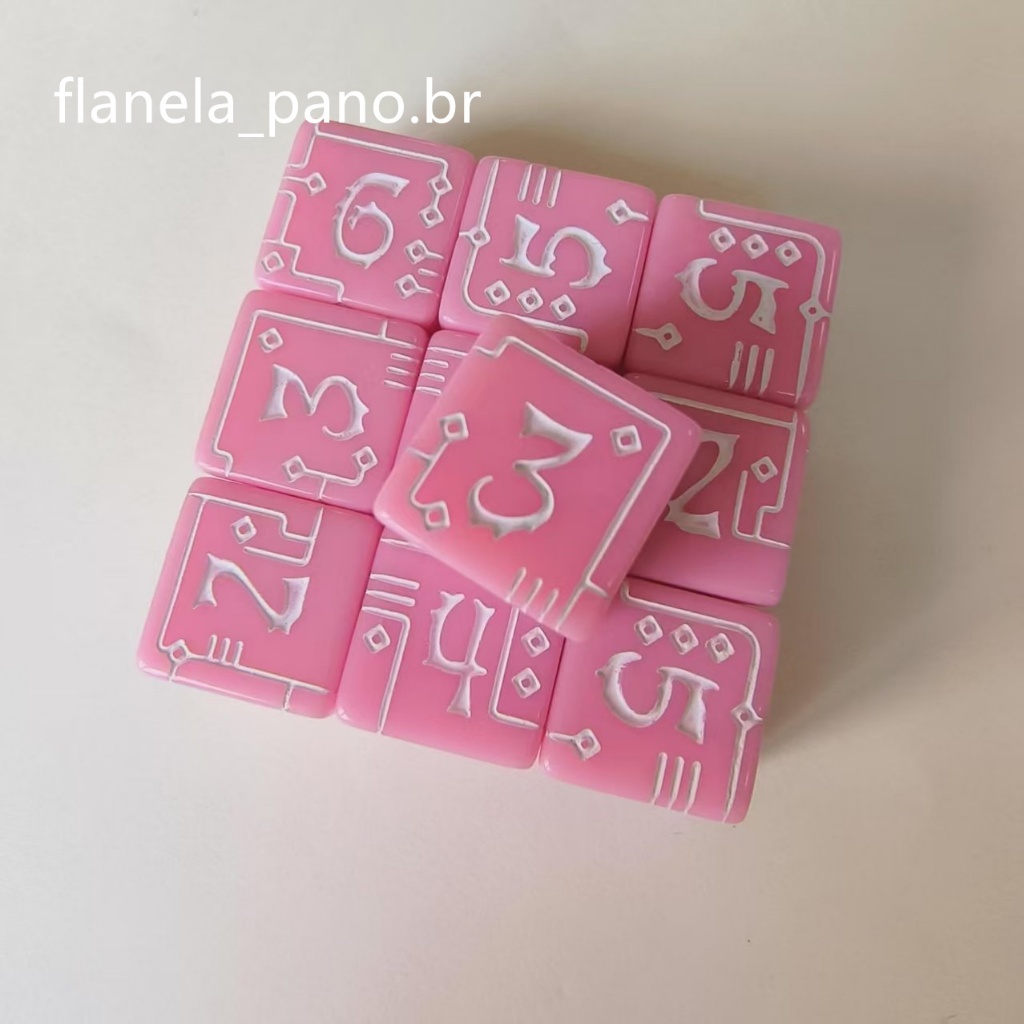 ลูกเต๋า D6 สีชมพู – ลูกเต๋า 6 หน้า สำหรับบอร์ดเกม RPG และนักสะสม