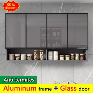 Aluminum Kitchen Cabinet Modular Pantry/Dish Cabinet Glass Hanging Cabinet Wall For Kitchen Storage
