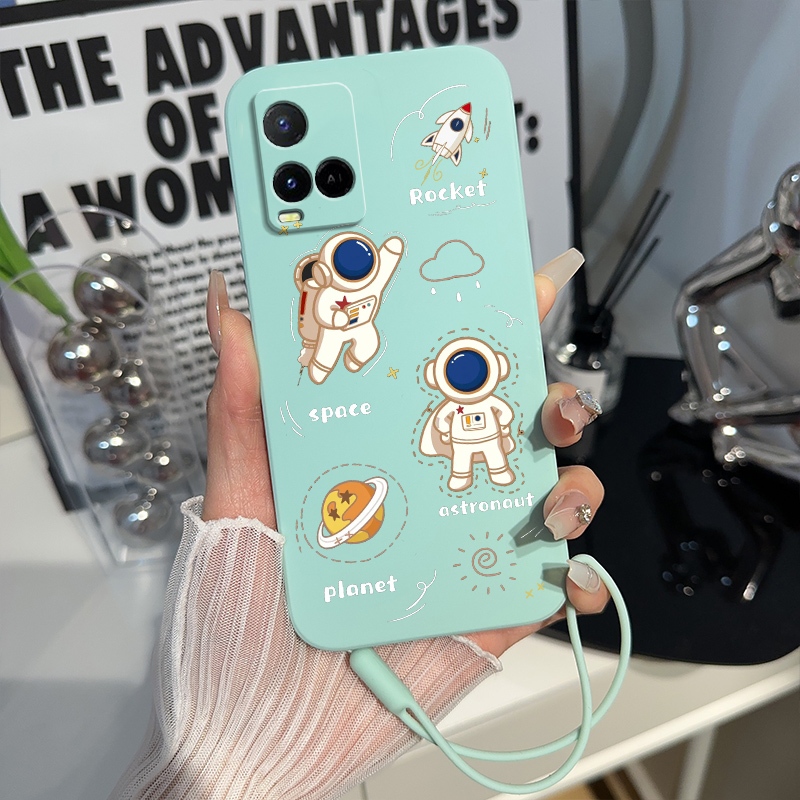 TPU Drawing Astronaut vivo Y21, VIVO y21s, VIVO y33s 4G, VIVO y21a, VIVO y21t