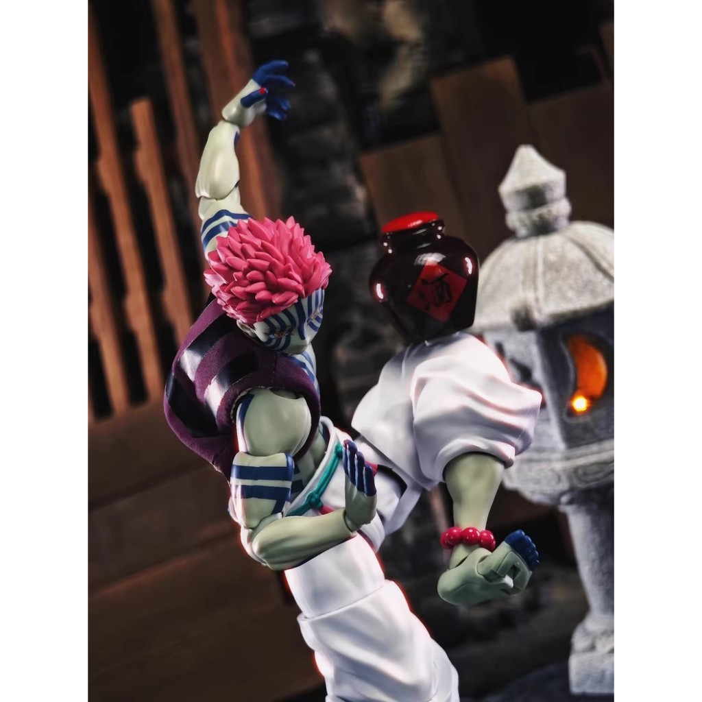 NANA shf Demon Slayer Upper Rank Three Akaza เสื้อผ้าเสื้อกั๊ก