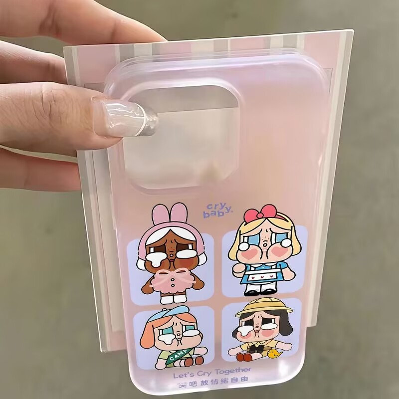 Unhappy Crybaby Matte ฝาครอบโทรศัพท์,สําหรับ iPhone 16Promax 16Pro 16 15 14 13Promax 13Pro 13 12Promax 12Pro 12 11