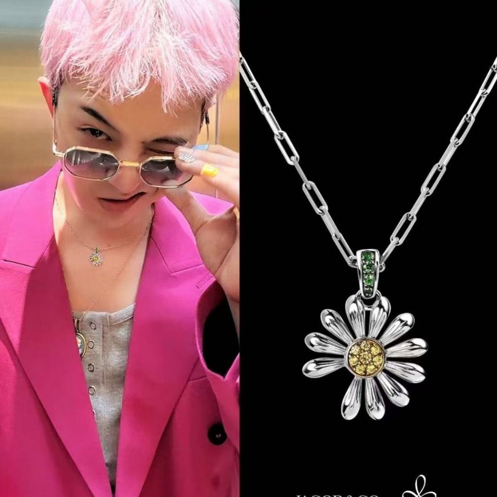 GD สร้อยคอเดซี่เล็ก ๆ แบบเดียวกันอารมณ์หรูหราบุรุษและสร้อยคอแฟชั่นสไตล์เกาหลี