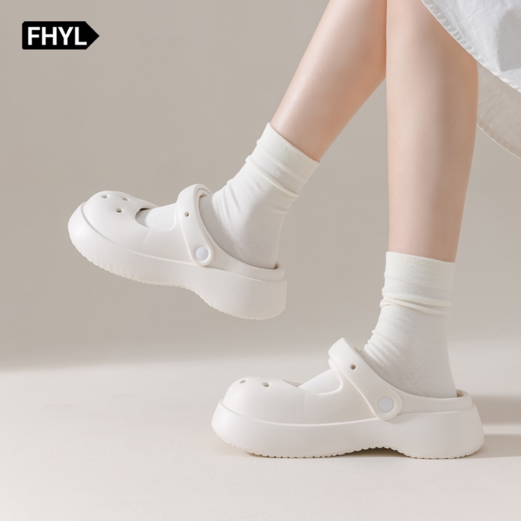 FHYL ถุงเท้าข้อยาว สีขาว แบบเรียบง่าย สไตล์ญี่ปุ่น แฟชั่นฤดูใบไม้ร่วง สําหรับผู้หญิง - รูปที่ 5