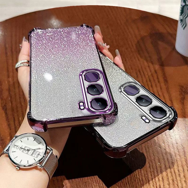 เคสสวยสําหรับ infinix Hot 60i 60 Pro + Shiny Giltter Card Soft Plating Phone Casing เคสกันกระแทก