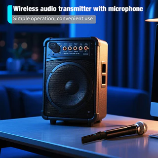 ระบบไมโครโฟนไดนามิก XLR ไร้สาย 2.4GHz พร้อมตัวรับสัญญาณเครื่องส่งสัญญาณช่วง 50 ม. สําหรับระบบกีตาร์ PA