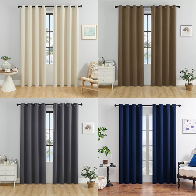 JOTO ม่านตาไก่ ผ้าม่านทึบ ฉากกั้นห้อง ผ้าม่านประตู ผ้าหนา 3 ชั้น กันความร้อนและเสียง 90% - รูปที่ 7