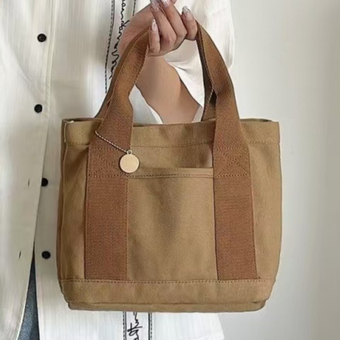 【จัดส่งจากประเทศไทย】🌼พร้อมส่ง🌼 กระเป๋าสะพายไหล่ กระเป๋าถือ ผ้าแคนวาส ขนาดใหญ่ สไตล์ญี่ปุ่น สําหรับสุภาพสตรี และนักเรียน