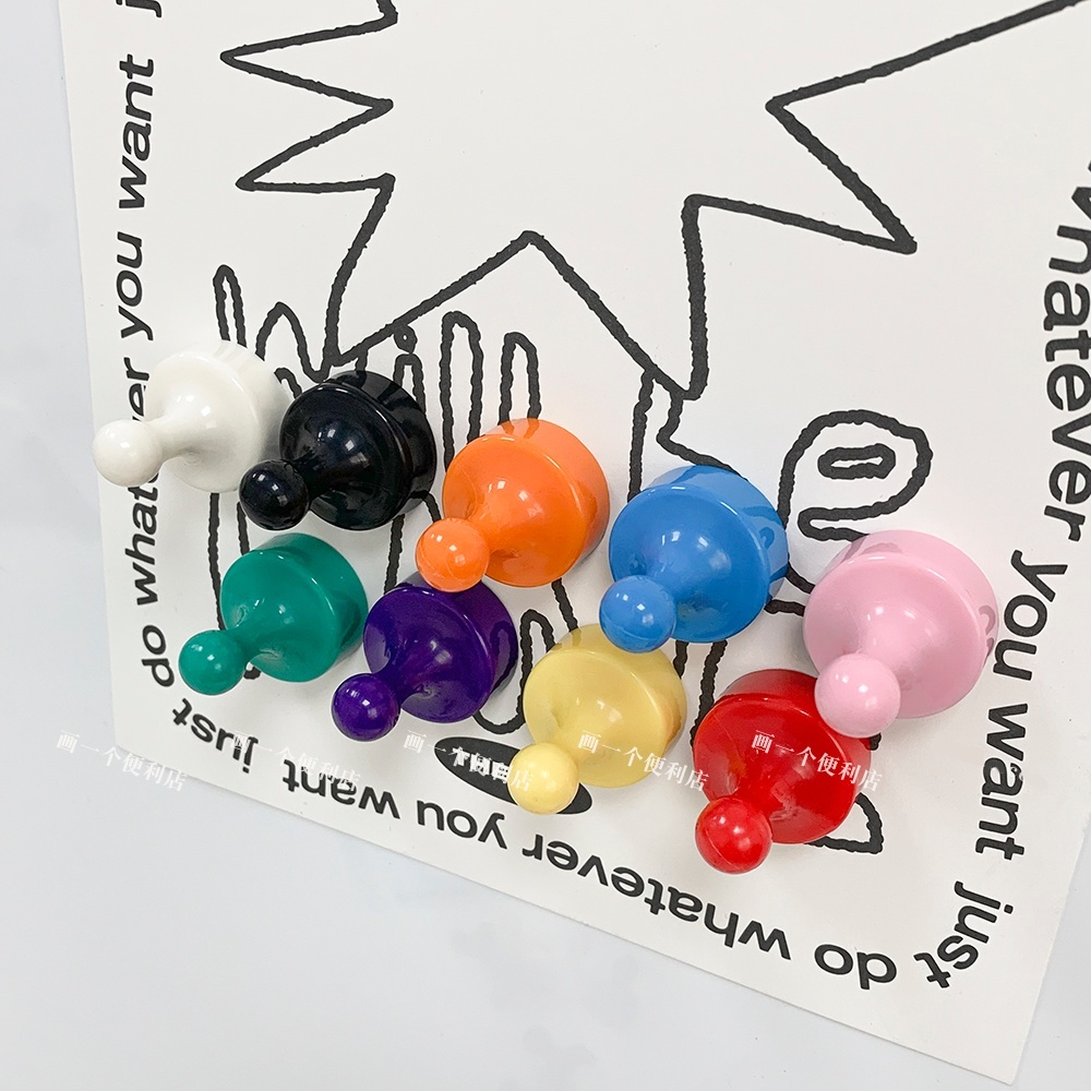 10ชิ้น แม่เหล็กที่มีสีสันขาวงกลมกดขาสีตู้เย็นสติกเกอร์แม่เหล็กหินยืนแน่นแม่เหล็กดึงขา