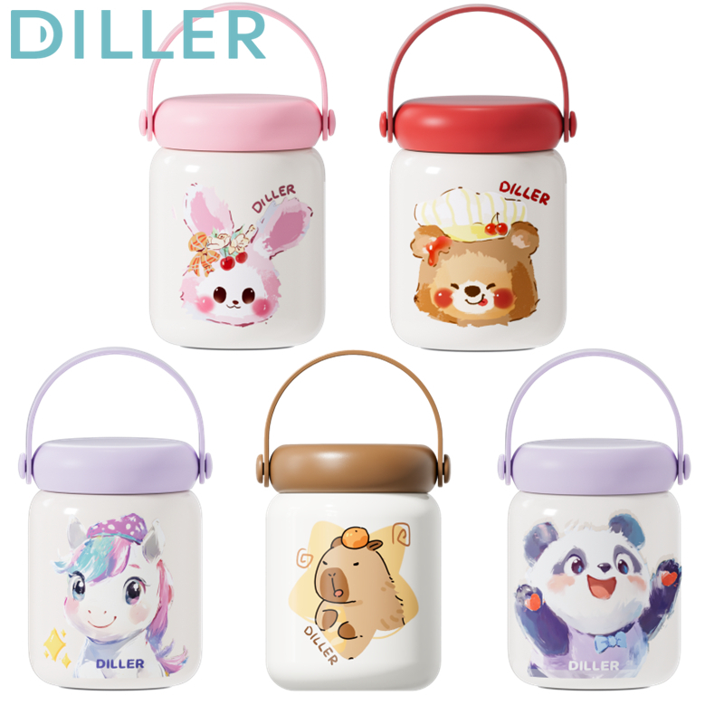Diller Cute Thermos 200ml - 316 Stainless Steel, Temperature Retention D9455 D9376