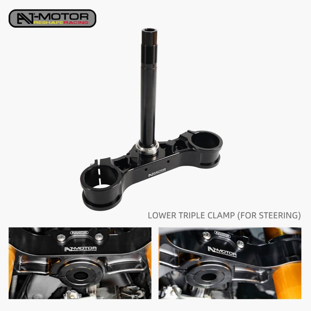 AJ-MOTOR รถจักรยานยนต์ Lower Triple Clamp สําหรับ Yamaha YZF-R3 2019-2025 YZF-R25 2020-2024 R3 R25