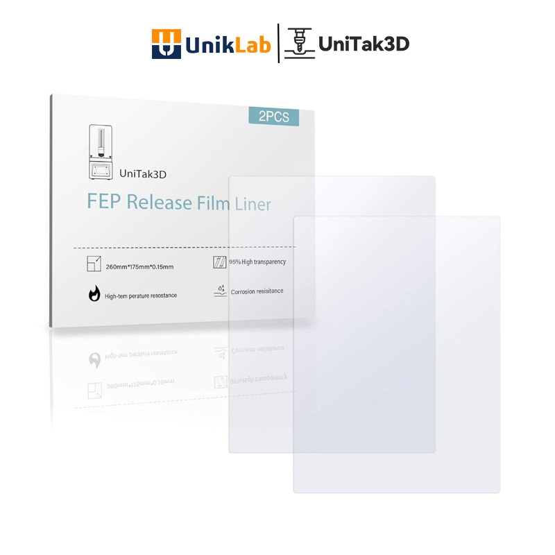 【UniTak3D】3D Printer Mono X FEP Film 2Pcs Sheet for Anycubic Photon Mono X 4K&6K&6Ks,Photon Mono X2,