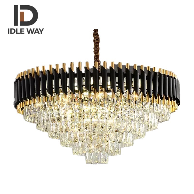 IDLEWAY โคมระย้าคริสตัล K9 คริสตัล WD88026 ห้องรับประทานอาหารห้องนอนห้องนั่งเล่น Tricolor โคมไฟหรูหรา
