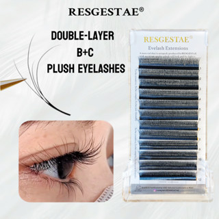 ขนตาฟูสองชั้นพร้อมดอกไม้เล็ก ข+ค ขด สามมิติและฟู ขนตาปลอมสอง…