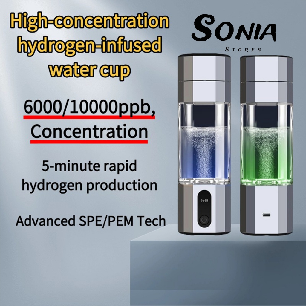 [New Product] Japan High Concentration 10000 ppb Hydrogen Rich Water Cup Portable Hydrogen Water Bottle PEM Electrolysis Hydrogen-Oxygen Separation Small Molecule Water Cup