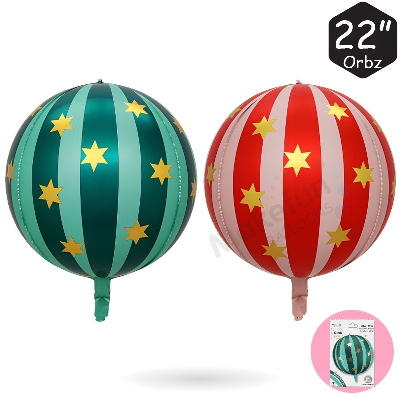 ลูกโป่งดาวลายทางสีแดงและสีขาวลูกโป่งฟอยล์เพทายโลหะ22นิ้ว1ลูกโป่งฟิล์มโพลีเอสเตอร์คาร์นิวัลใช้สําหรับละครวันเกิดคาร์นิวัลปาร์ตี้ตกแ