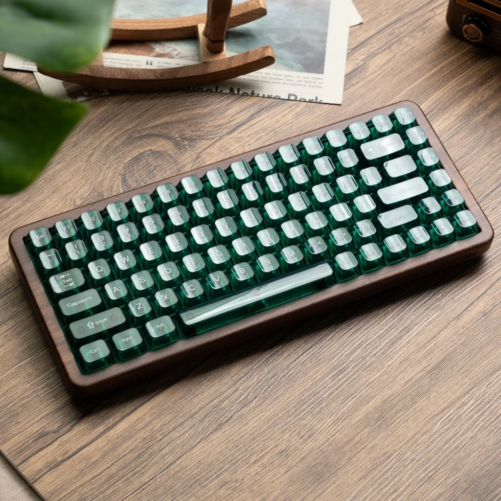 Womier WD75 V2 QMK/VIA คีย์บอร์ดเกมไม้ 8000mAh Tri-Mode ไร้สาย Custom RGB Hot Swappable คีย์บอร์ด