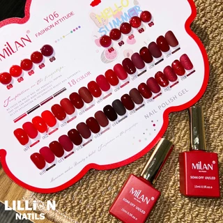 Milan New 18 สีเจลกลิตเตอร์ ยกเซต หลายสี พร้อมชาร์ทสี
